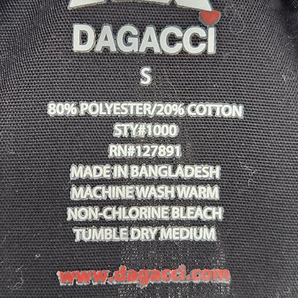 NWT Dagacci Black Medical Dental Short Sleeve Scrub Top Women's S - Picture 2 of 8